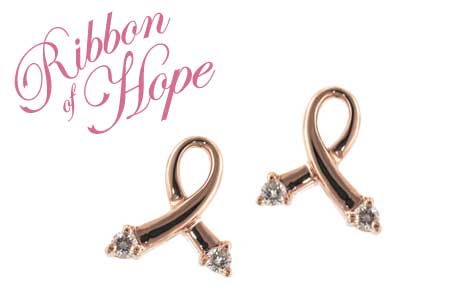 M054-81227: PINK GOLD EARRINGS .07 TW
