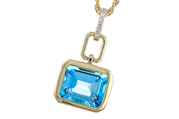 A329-31264: NECKLACE 3.26 BLUE TOPAZ 3.30 TGW (10x8MM BT)