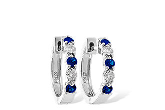 D055-66655: EARRINGS .33 SAPP .52 TGW