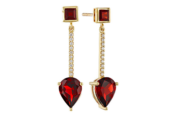 F329-29373: EARRINGS 2.70 TW GARNET 2.77 TGW