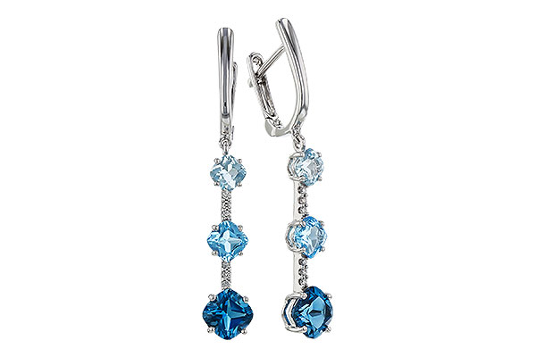 G329-28518: EARRINGS 2.41 TW BLUE TOPAZ 2.45 TGW