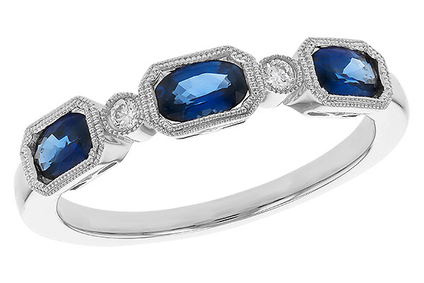 H329-29409: LDS WED RG .72 SAPPHIRE .77 TGW (4x3MM SAPP)