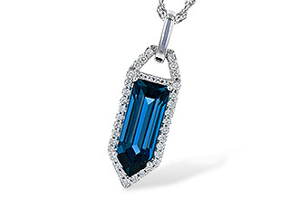 L327-47545: NECK 2.95 LONDON BLUE TOPAZ 3.12 TGW